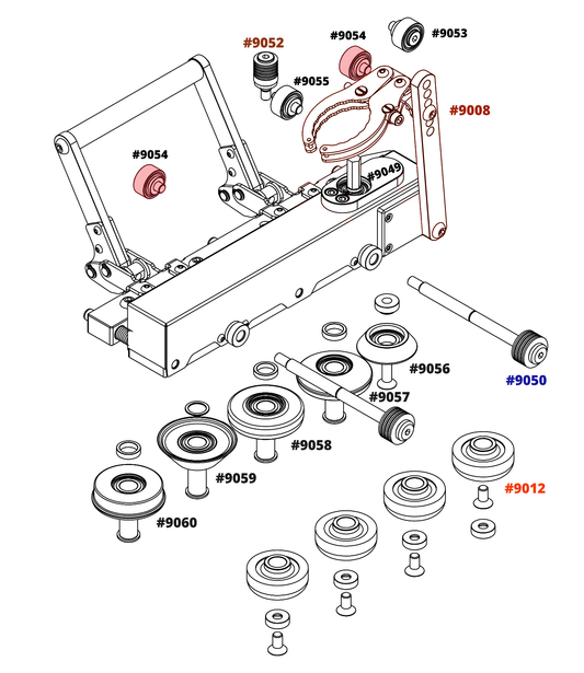 9054 Support Bearing No 2 Kit for Double Falz Seamer