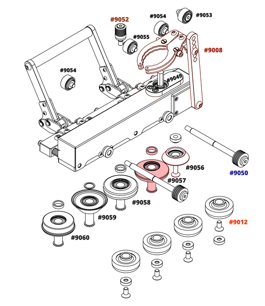 9057 Black Wheel 2 for Double Falz Seamer