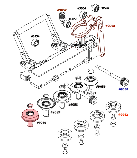 9060 Black Wheel 5 for Double Falz Seamer